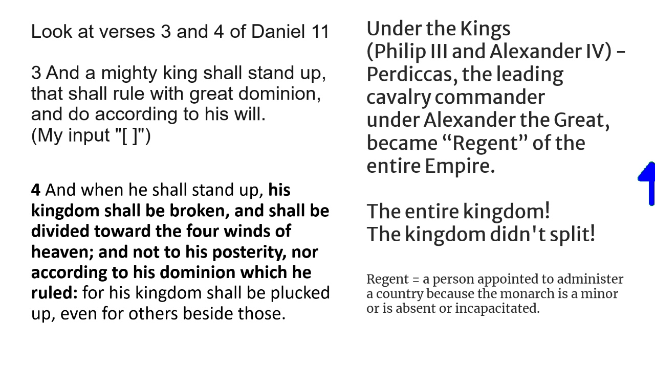 Perdiccas became regent